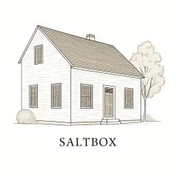 Saltbox style house