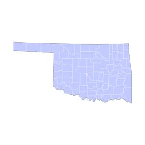 Oklahoma county-level mortgage loan limits heatmap for 2026
