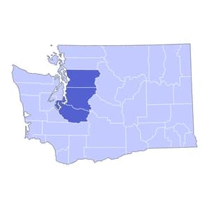 Washington county-level mortgage loan limits heatmap for 2026