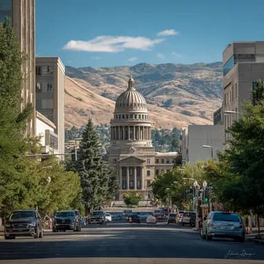 Idaho mortgage loan limits heatmap showing county-level conventional, FHA, VA, and USDA loan limits