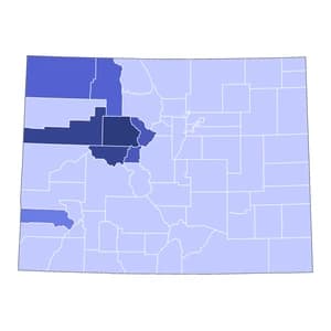Colorado county-level mortgage loan limits heatmap for 2026