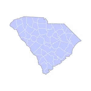 South Carolina county-level mortgage loan limits heatmap for 2026