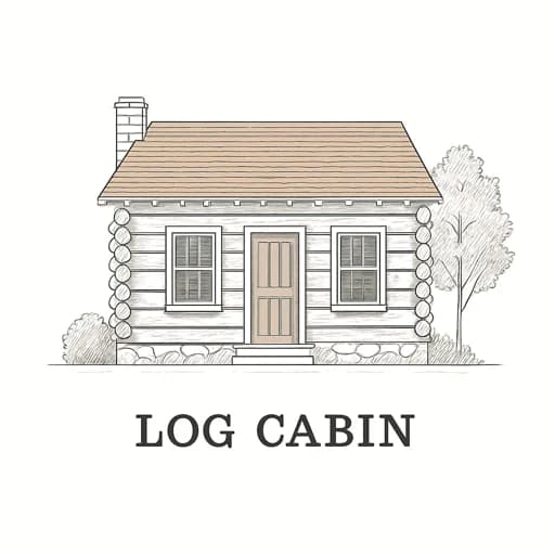 Log Cabin style house with traditional log construction