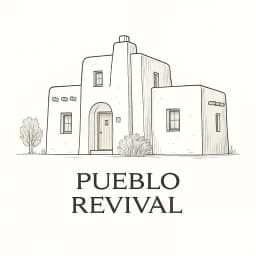 Pueblo Revival style house